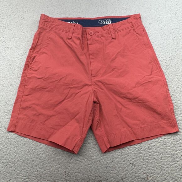 Crown & Ivy Motion Flex Shorts Mens 32 Red Performance Stretch Casual Golf - Picture 1 of 9
